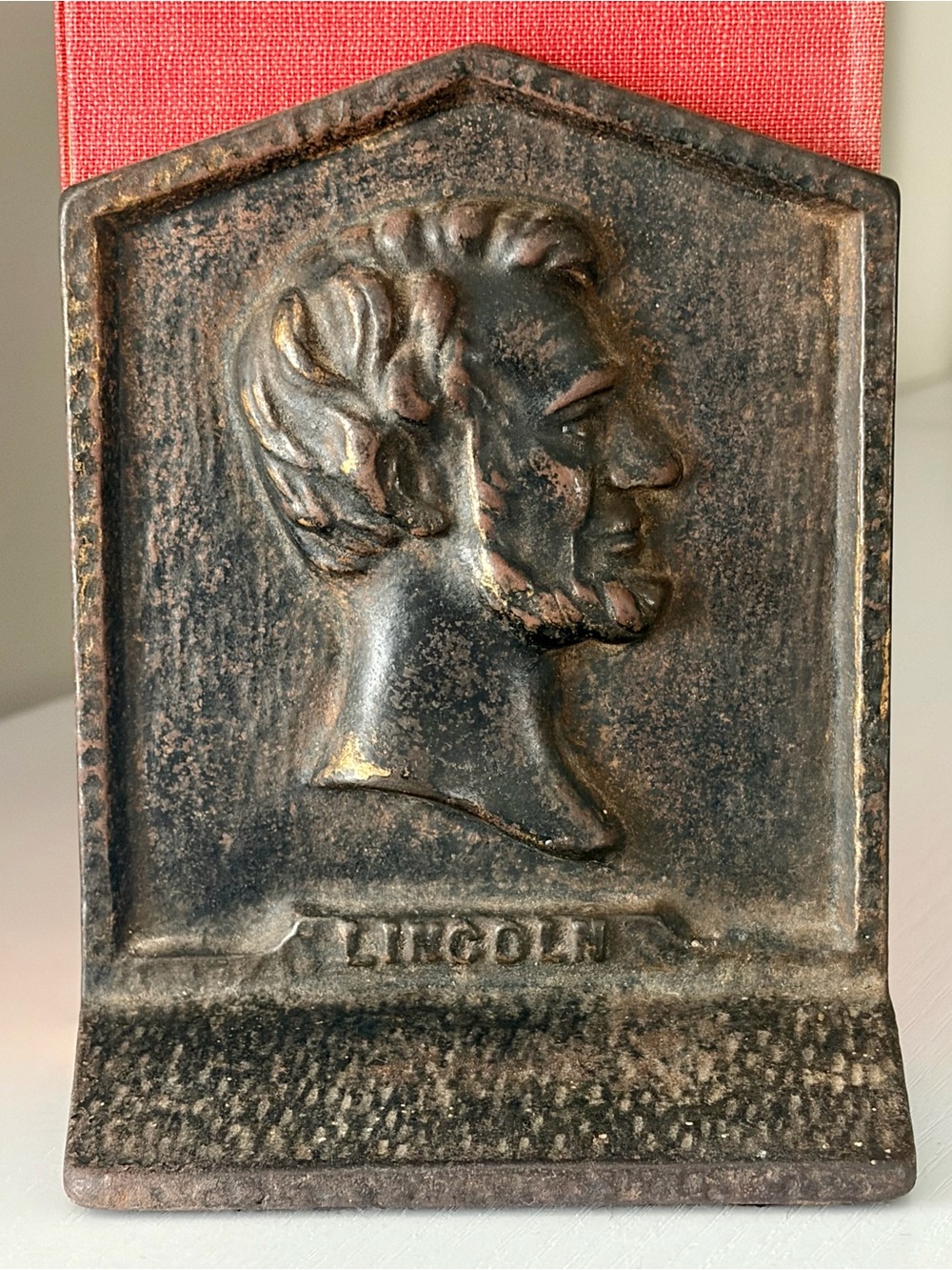 1920s Arts & Crafts Lincoln Cast Iron Bookends (Pair)